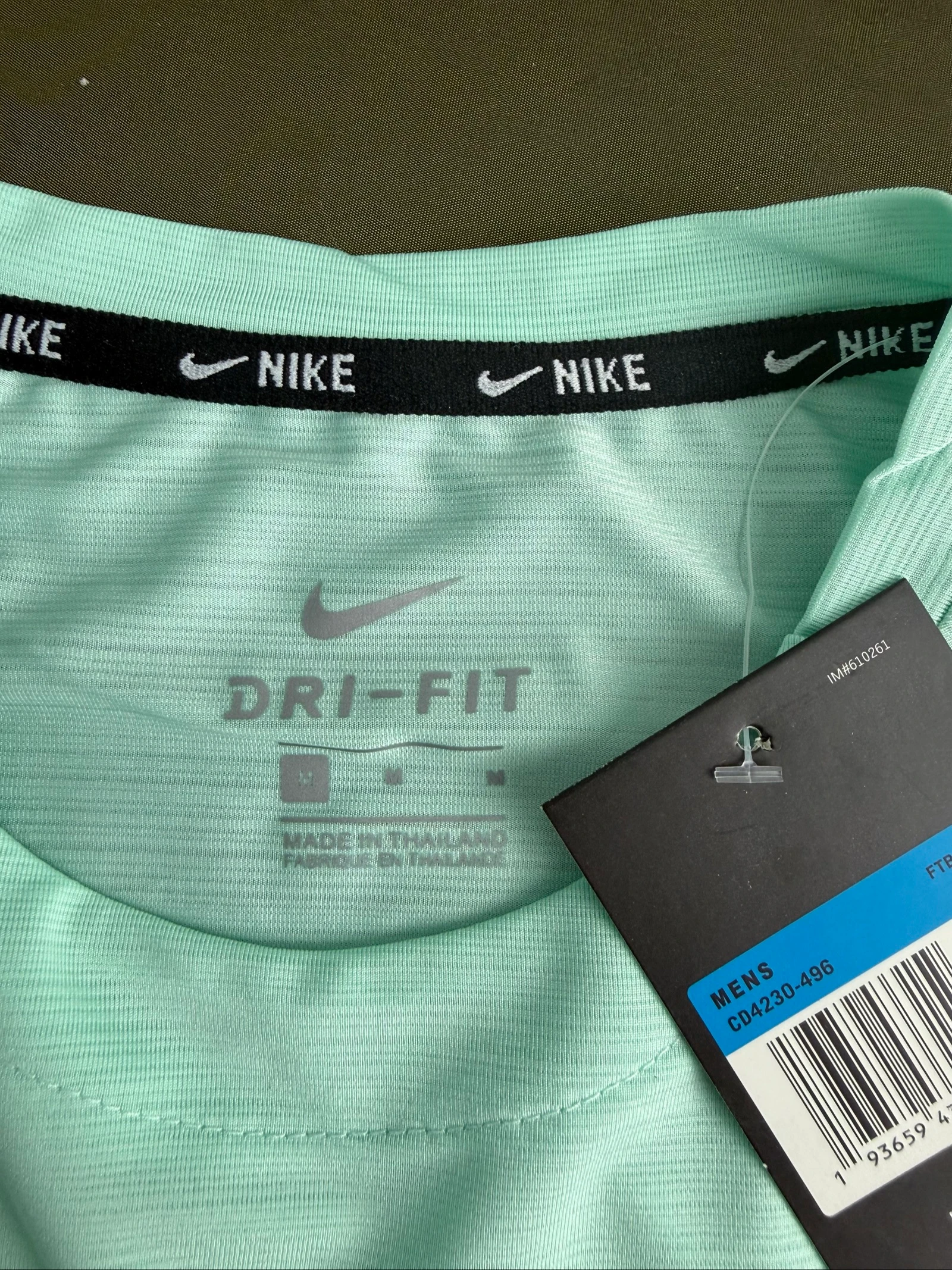 Ensemble T-shirt et short de sport Nike Dri-FIT Breathe pour hommes – Vert menthe – Neuf – photo 5